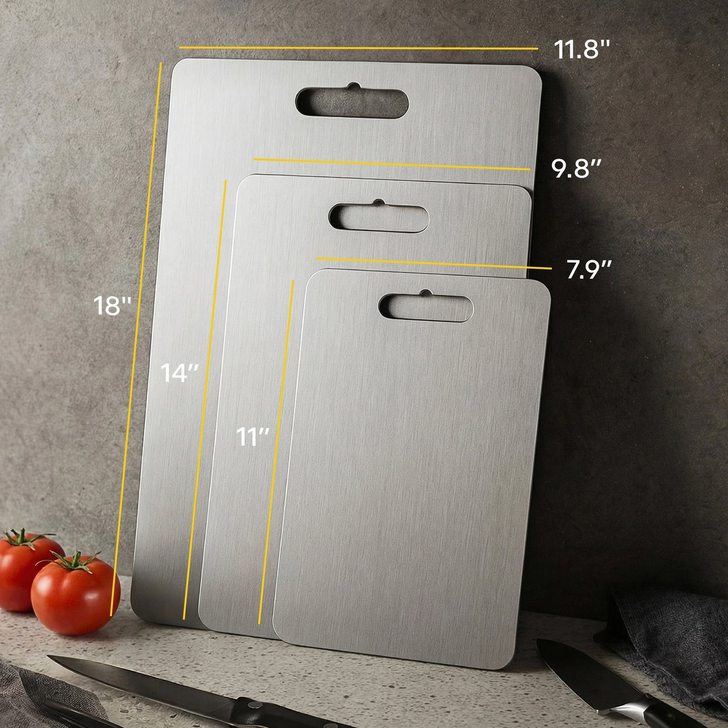 100% Pure Titanium Cutting Board